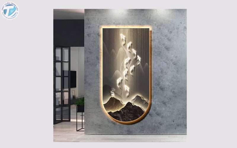 Tranh điện LED với hình ảnh trừu tượng